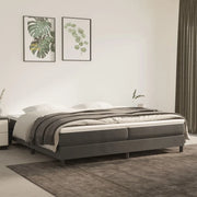 Struttura Letto a Rete a Molle Grigio Scuro 200x200 cm Velluto 3120791