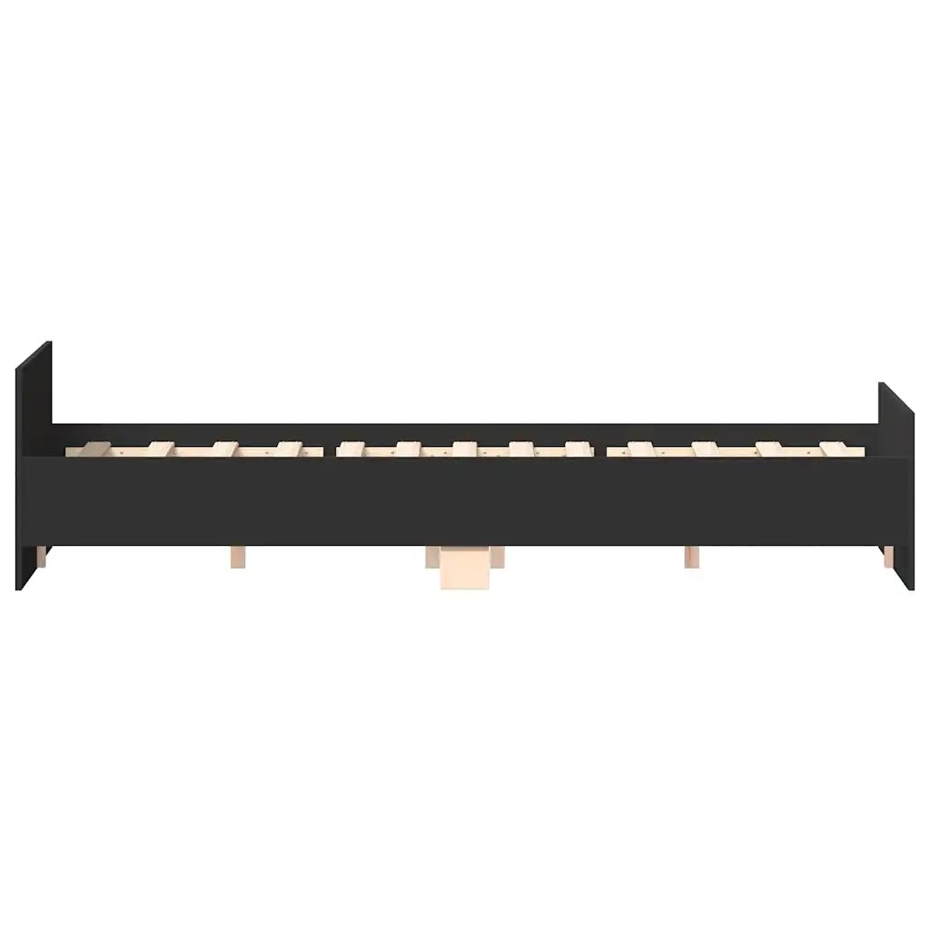 Giroletto con Testiera e Pediera Nero 120x190 cm 3203776