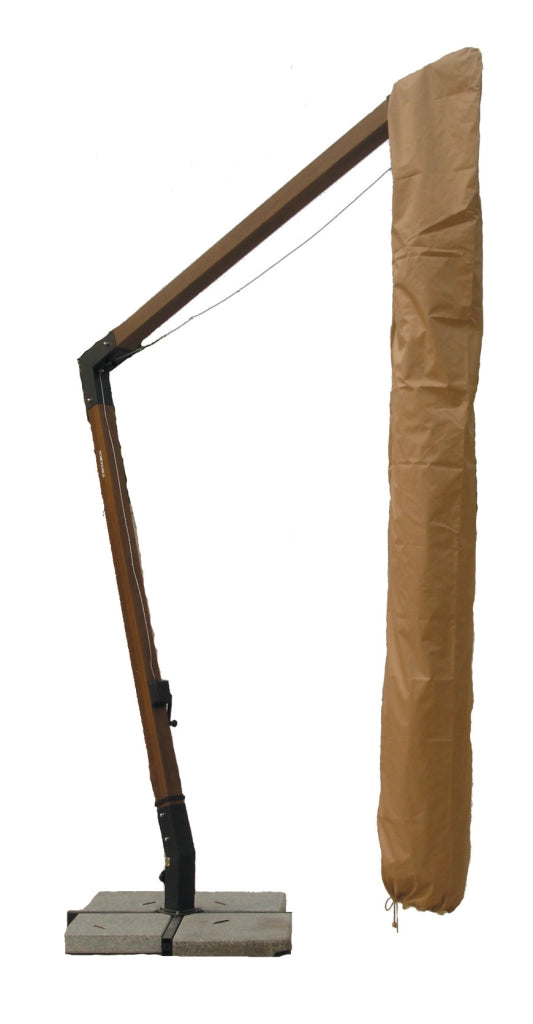 Custodia khaki per ombrelloni decentrati 3x3 m colore ecru resistente alle intemperie I Giardini del Re