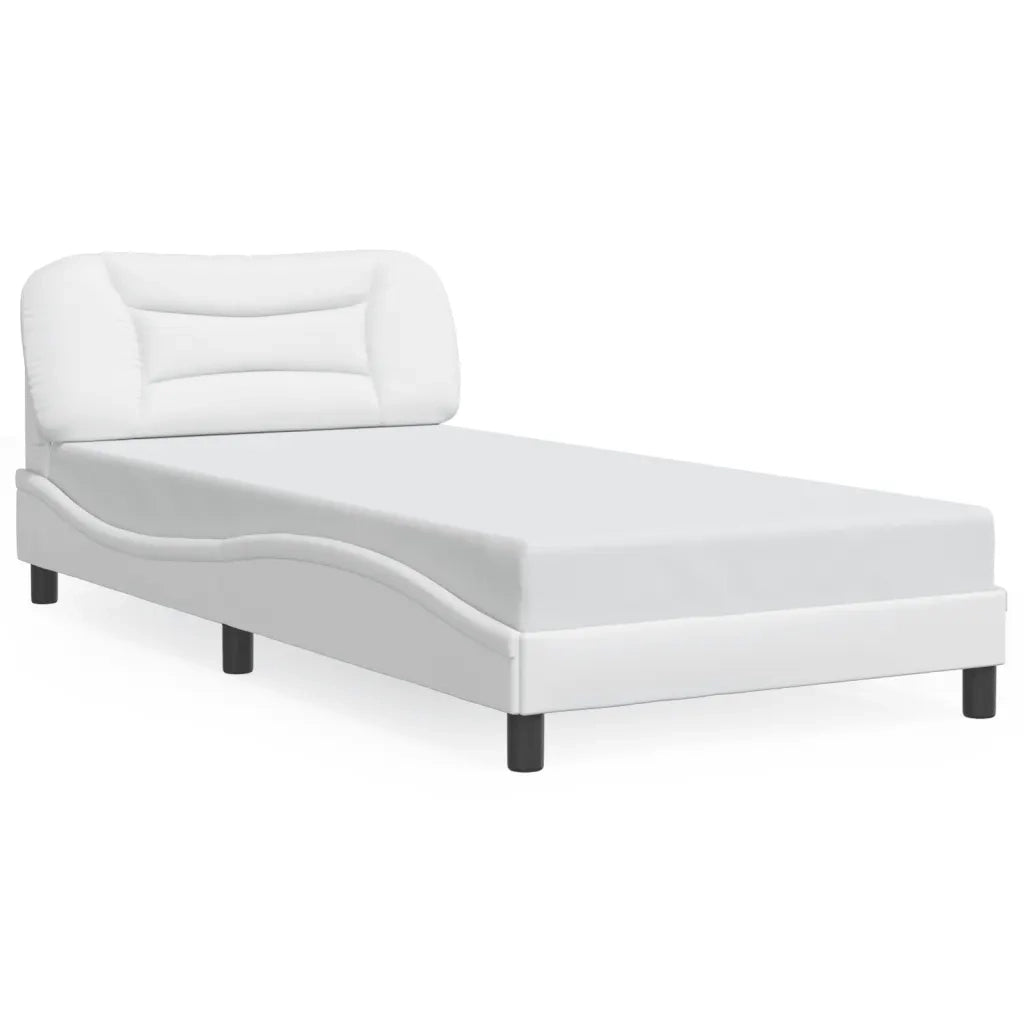 Giroletto con LED senza Materasso-Struttura Letto Hvar Bianco 100x200 cm