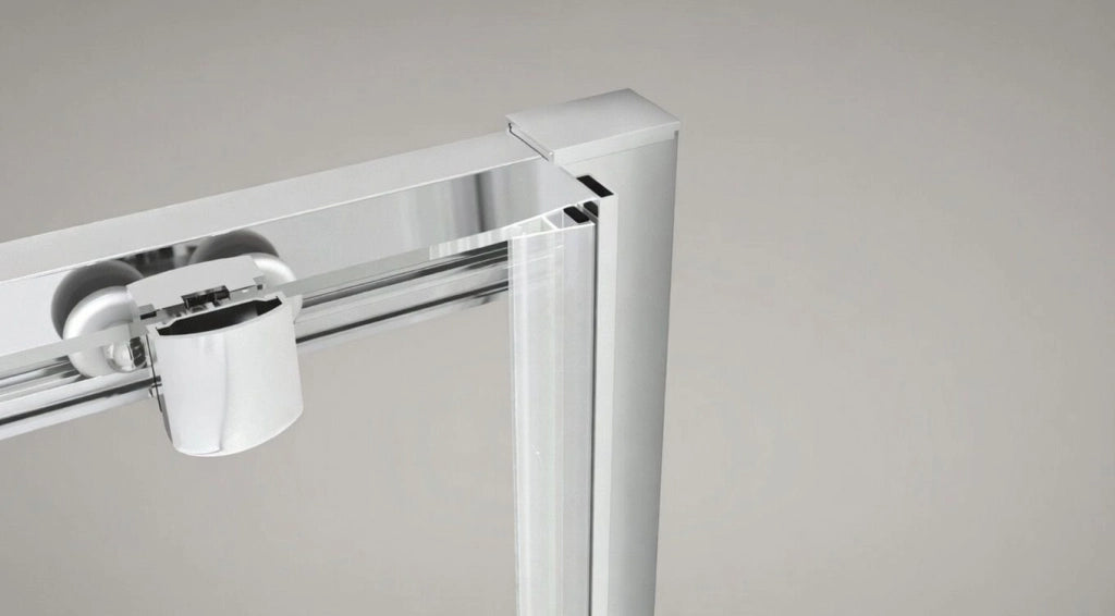Box doccia a nicchia 150 cm porta scorrevole apertura laterale H195 cm ALBA Cromato