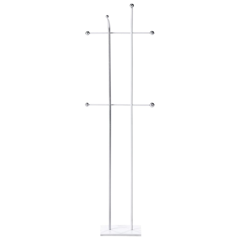 Appendiabiti in acciaio argento appendiabiti da terra in metallo 162 cm 6 ganci moderno per ingres