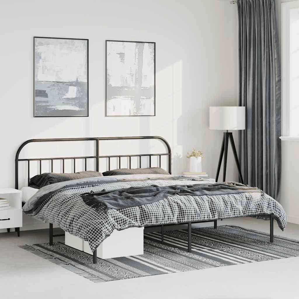 Giroletto con Testiera in Metallo Nero 183x213 cmcod mxl 81524
