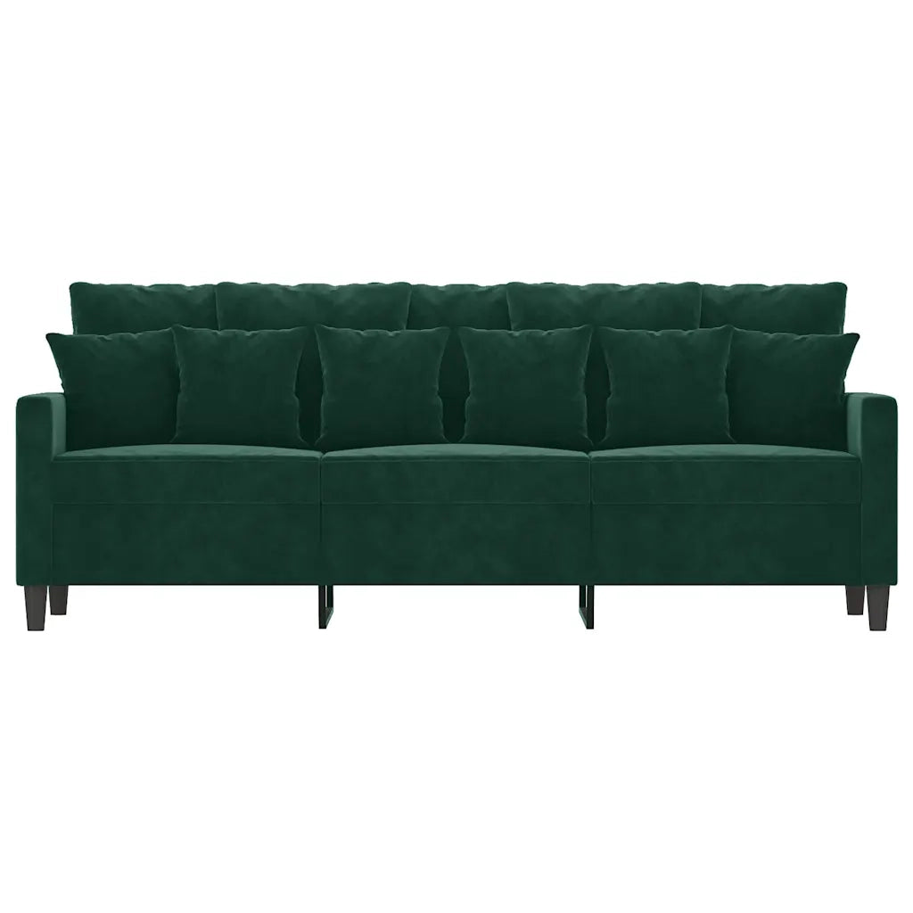 Divano a 3 Posti Verde Scuro 180 cm in Vellutocod mxl 131713