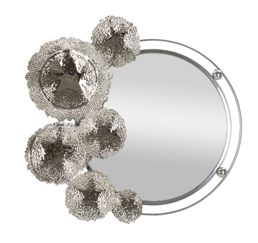 Specchio Kandi 85x7x80,6 cm in Metallo e Specchio Argento