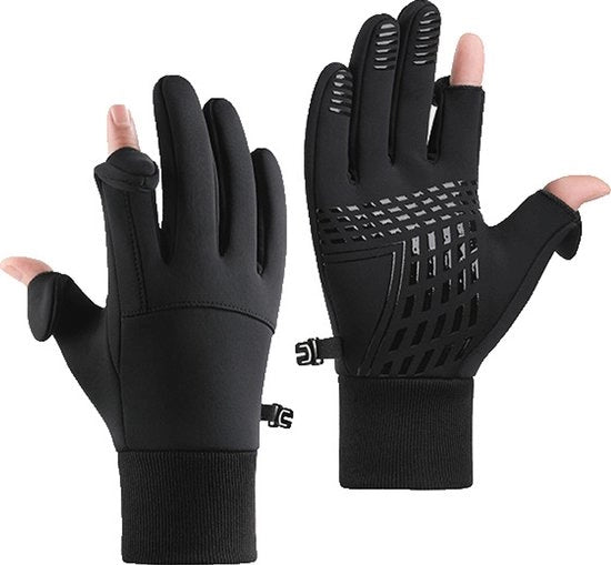 Manopole da neve leggere e impermeabili per uomo e donna, calzamaglie da neve calde e impermeabili per clima invernale, adatte per sci, escursioni a piedi e mountain bike, colore nero, modello 2-L