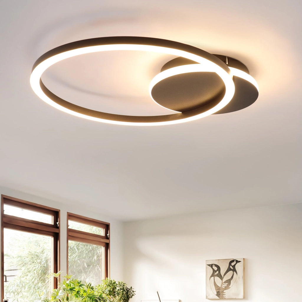 ZMH Lampada da soffitto plafoniera LED moderna 24W metallo 3000K per cucina corridoio