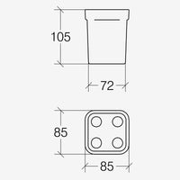 Lineabeta - Bicchiere portaspazzolini con coperchio blu opaco