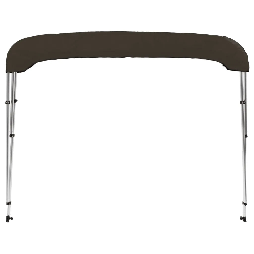 Bimini di Prua con Tendalino 3 Archi Nero 183x196x137 cm