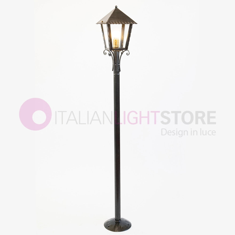 HEIDI Lampioncino con Lanterna Ferro Battuto Design Rustico