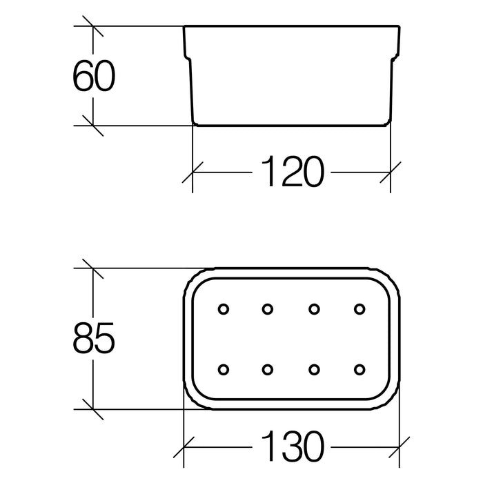 Lineabeta - Portasapone con griglia nero opaco