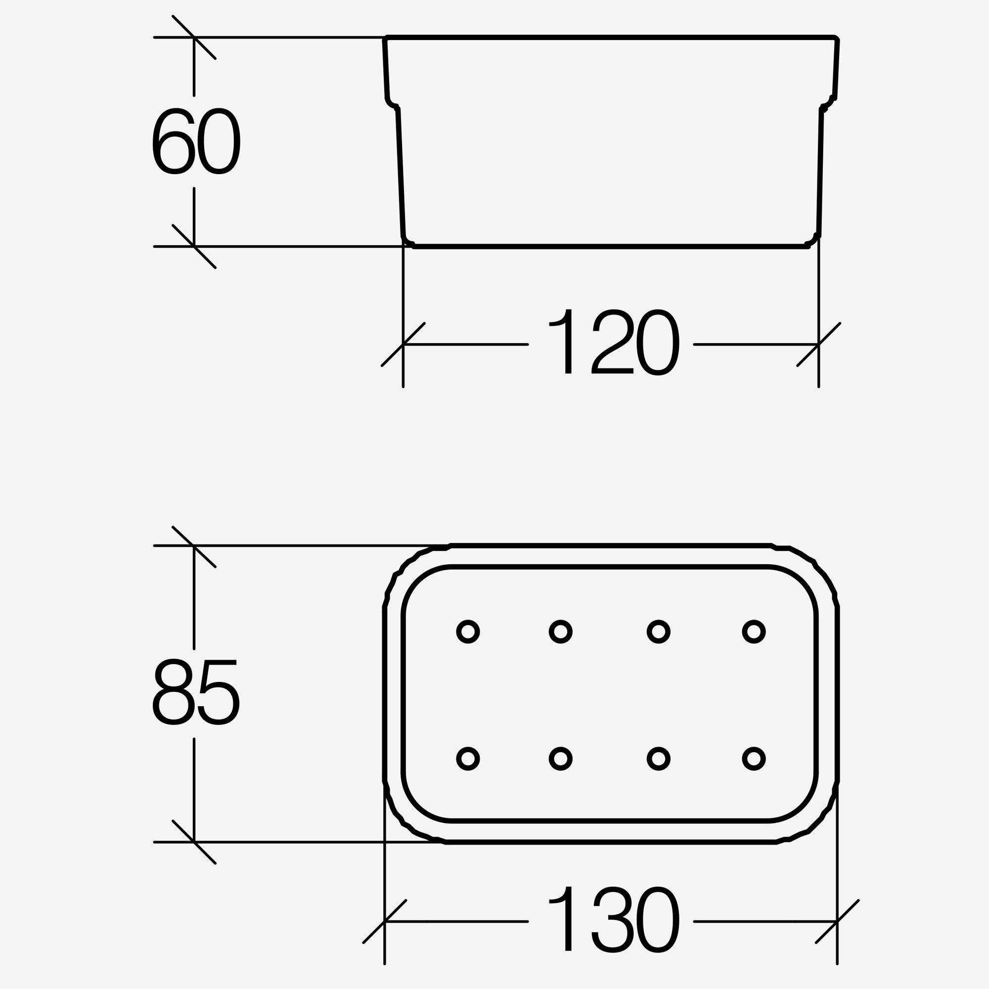 Lineabeta - Portasapone con griglia blu opaco