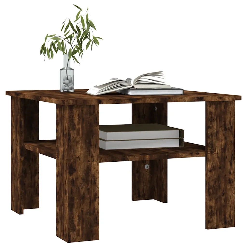 Tavolino da salotto | Tavolino da caff¨¨ | Tavolino da Soggiorno Rovere Fumo 60x60x42 cm Legno Multistrato