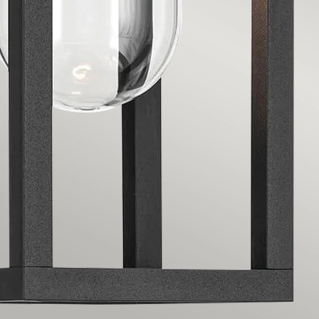 Applique esterna industriale nera vetro E27 IP44 HONE Kichler