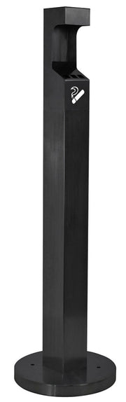 Posacenere a Colonna Ø32 cm in Metallo Nero Opaco 2L per Esterno