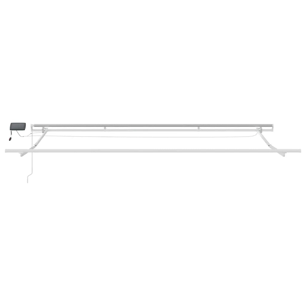 Tenda da Sole Retrattile Manuale con LED Marrone 500x300 cm 3215383