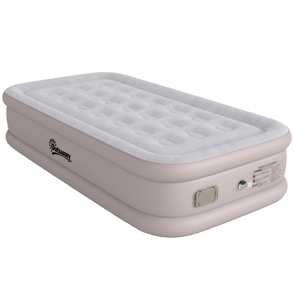 Materasso Gonfiabile Singolo Pieghevole con Pompa ¨C zephmum ¨C Caqui 190x97x39 cm