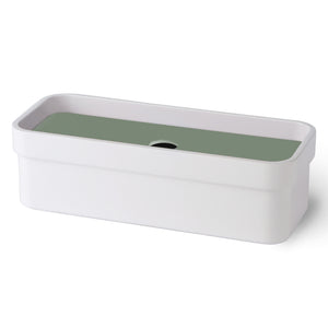Lineabeta - Scatola portaoggetti con coperchio verde salvia