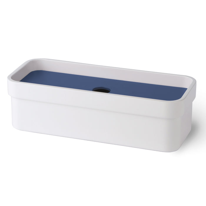 Lineabeta - Scatola portaoggetti con coperchio blu opaco