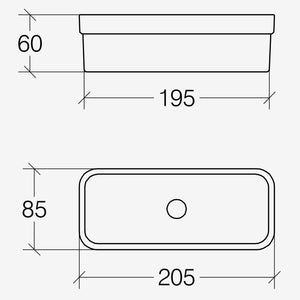 Lineabeta - Scatola portaoggetti con coperchio grigio opaco
