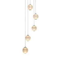 Lampadario Contemporaneo Fascino Acciaio Cromo Policarbonato Led 28W 3000K