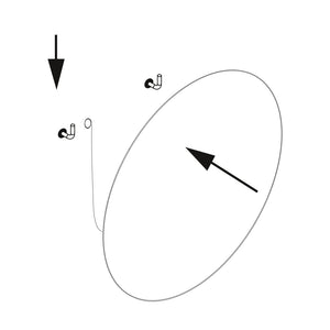 Emuca Specchio da bagno Cassiopea con illuminazione LED decorativa, diametro 60 cm, 20 W + 12 W, Alluminio e Vetro, 1 u.