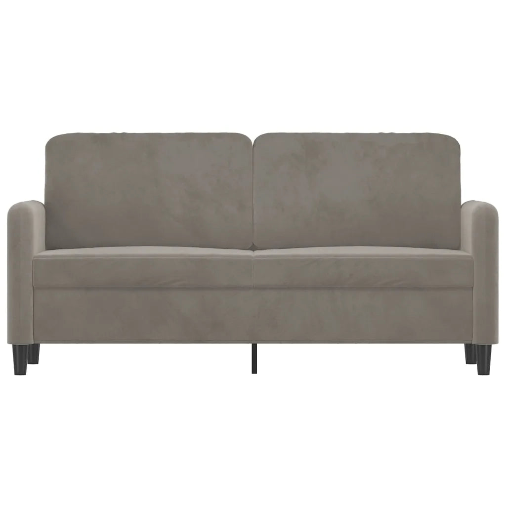 Divano a 2 Posti Grigio Chiaro 140 cm in Velluto cod mxl 18576