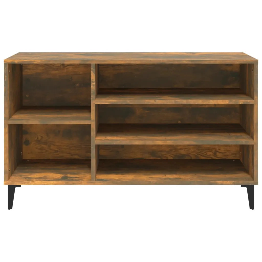 Scarpiera | Mobile per scarpe Rovere Fumo 102x36x60 cm in Legno Multistrato