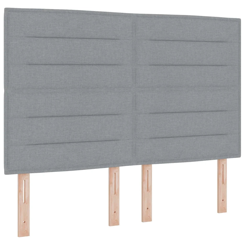 Struttura del letto Grigio chiaro 140 x 200 cm Tessuto