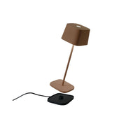 Zafferano Lampada a led da tavolo Ofelia Pro Corten ricaricabile e dimmerabile - 2200-2700-3000K - 9h massima potenza