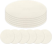 Piatti per tavola, rotondi, set da 12, piatti per tavola di Natale, lavabili e per sottopanchetti, resistente al calore, piatti per tavola intrecciati, piatti per tavola per cucina, matrimoni, feste (beige)