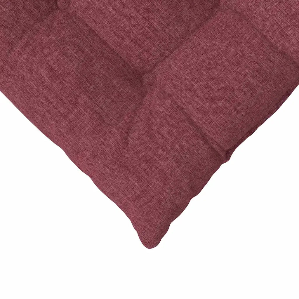 Cuscini per Seduta 4 pcs Rosso Vino 40 x 40 x 6 cm Tessuto
