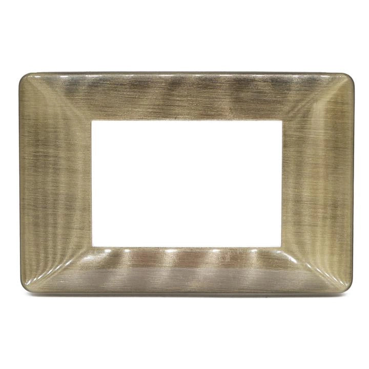 PLACCA 3F BRONZO SPAZZOL MAPAM 6803-9 COMP V/PLANA Placca 6803-9 BRONZO SPAZZOLATO METALLO