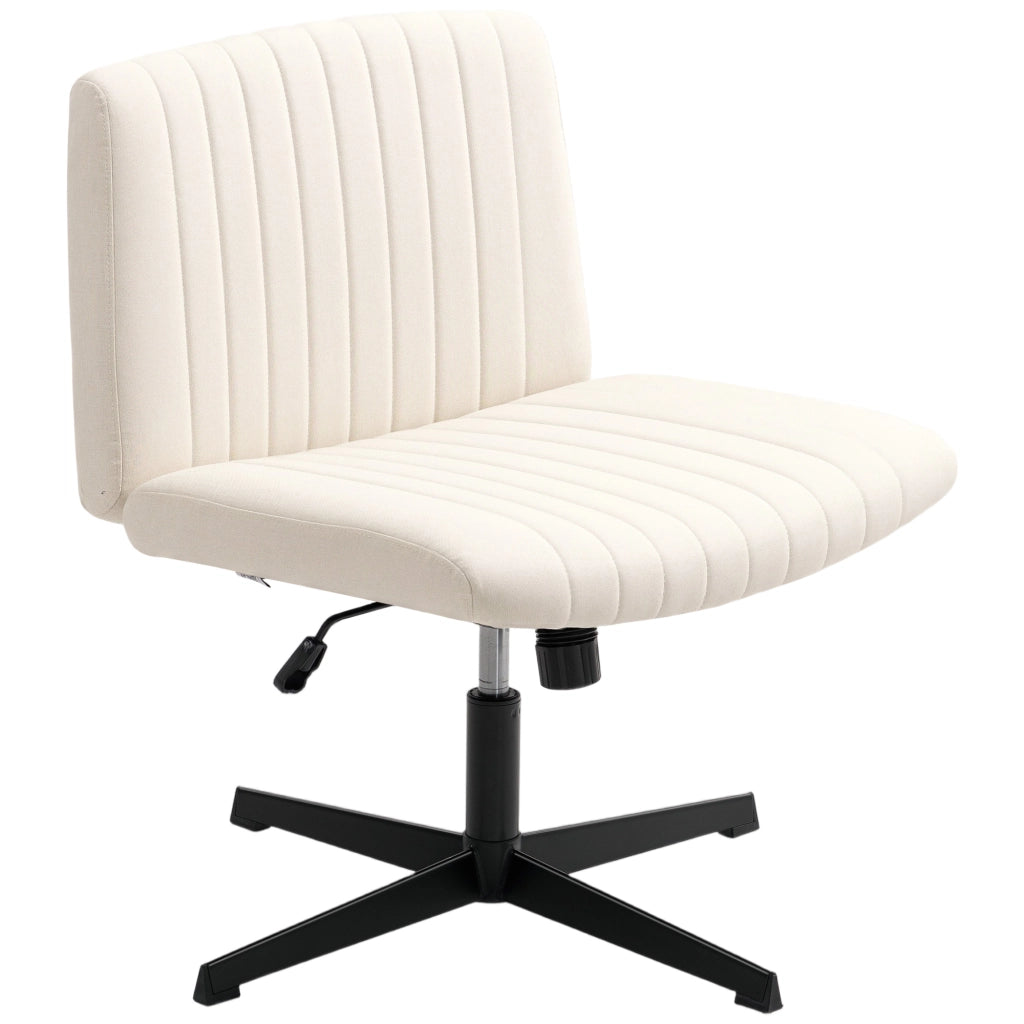 Sedia da Ufficio Regolabile con Rivestimento Tessile e Schienale ¨C Zephmum ¨C Cremewei?