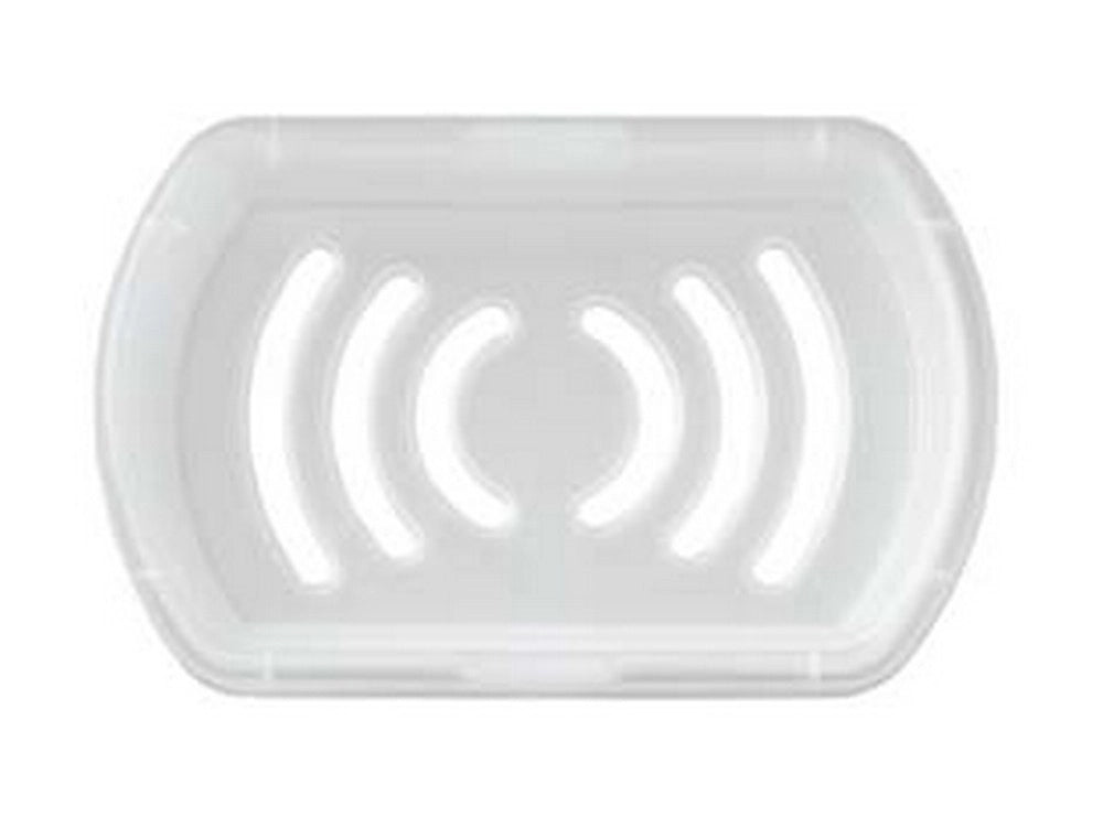 1blister portasapone con vaschetta in plastica bianco - cm.15x10x3h. blister pz.1 cod:ferx.fer257435