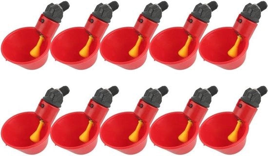 Recipiente automatico per l'acqua - Autoalimentatore per animali da cortile - Galline - Pollaio per galline - Recinzione per polli.