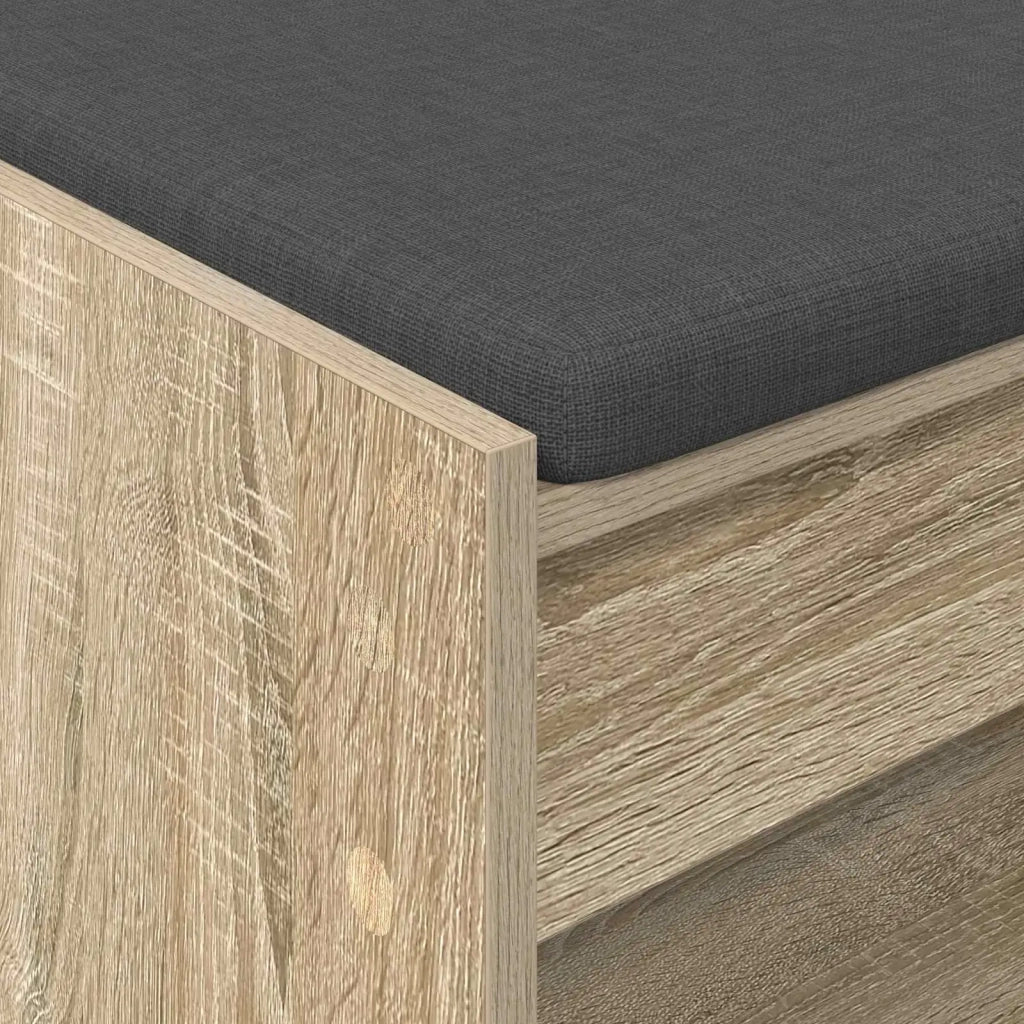 Panca per ingresso con cuscino Rovere Sonoma 83 x 38 x 45 cm 891578