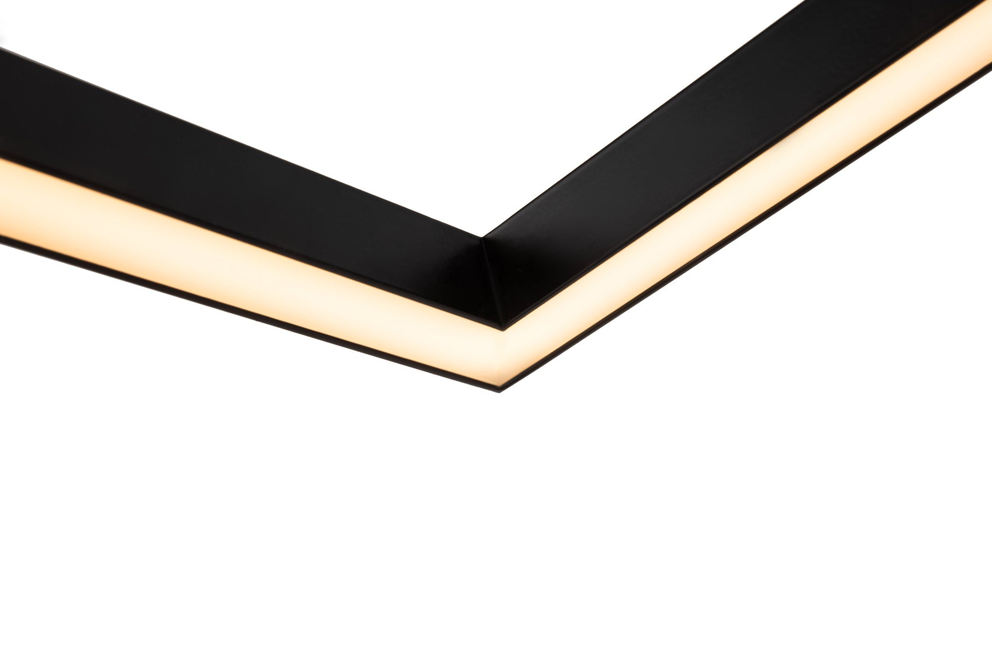 Plafoniera Modern in Metallo e Acrilico Line Nero