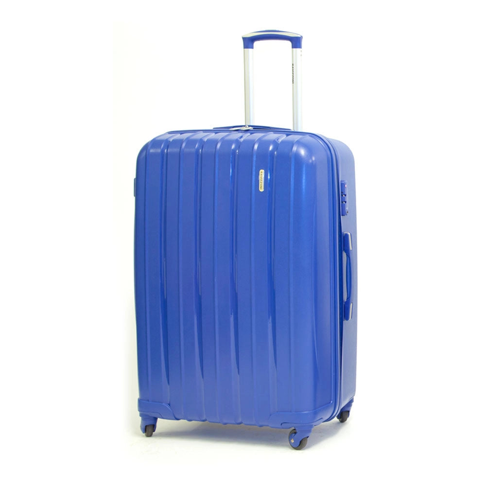 Trolley Valigia Grande Rigida in Polipropilene 4 Ruote TSA Ravizzoni Iron Blu