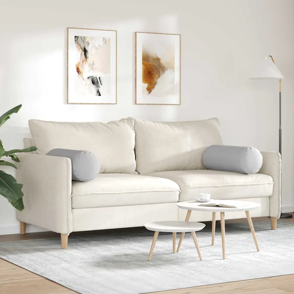 Cuscini a rullo 2 pcs Grigio Nuvola Ø 25 x 70 cm Tessuto