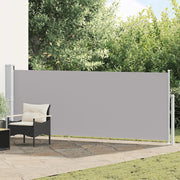 Tenda Laterale Retrattile per Patio 140x514 cm Grigia 48398