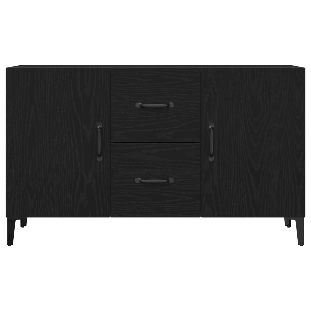 Credenza Nera in Rovere - 100 x 36 x 60 cm - Realizzata in Legno Ingegnerizzato