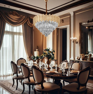 Lampada Cristal G052-cp 60cm Gold