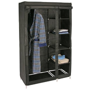 HI Armadio 110x46x178 cm in Tessuto Nero 435299