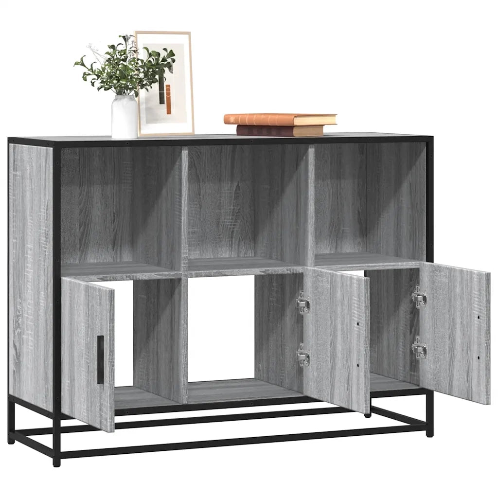 Credenza Grigio Sonoma 100x35x76 cm in Legno Multistrato
