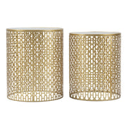 Tavolino VKH540, Oro, Metallo, 41x41x50 cm