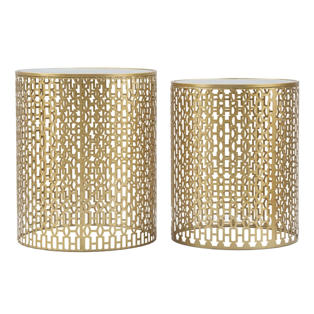Tavolino VKH540, Oro, Metallo, 41x41x50 cm