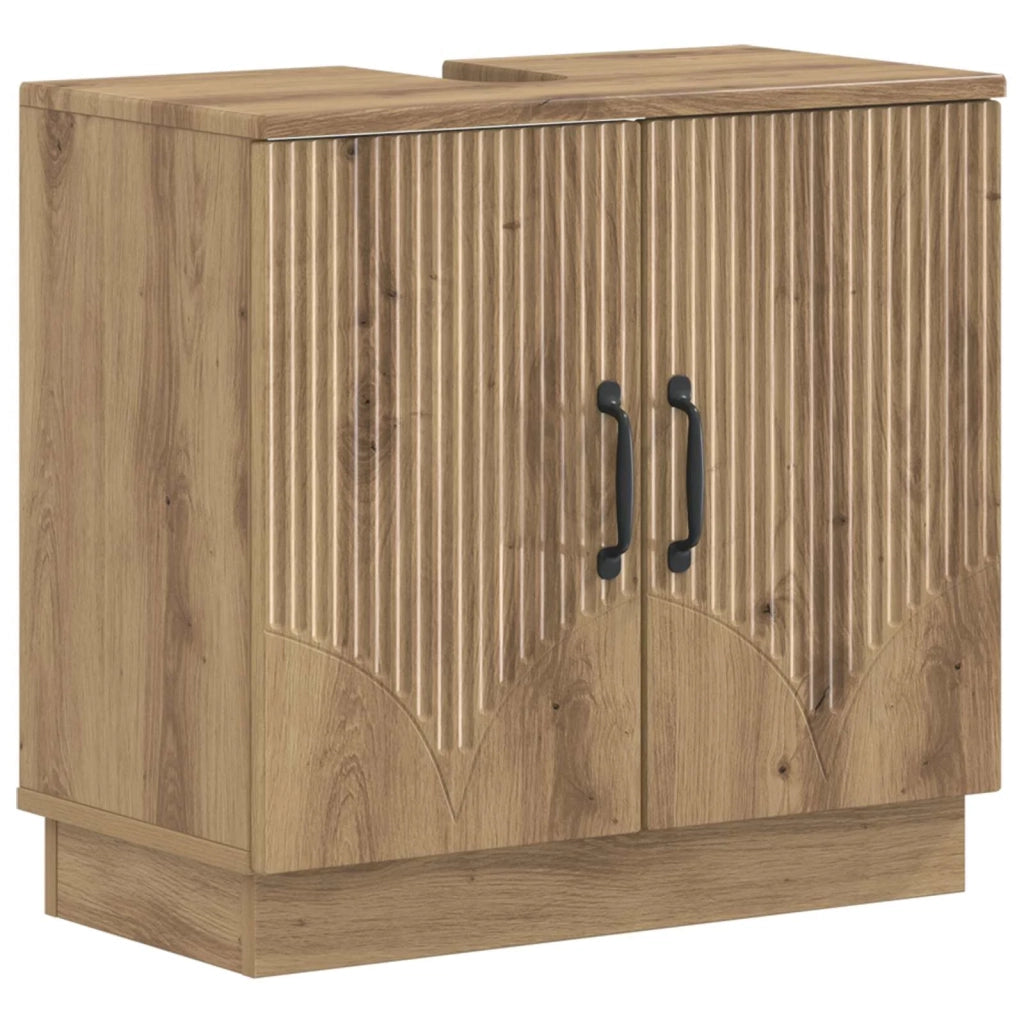 Set di Armadi da Bagno da 2 Pezzi HOORN Rovere Artigianale 3417638