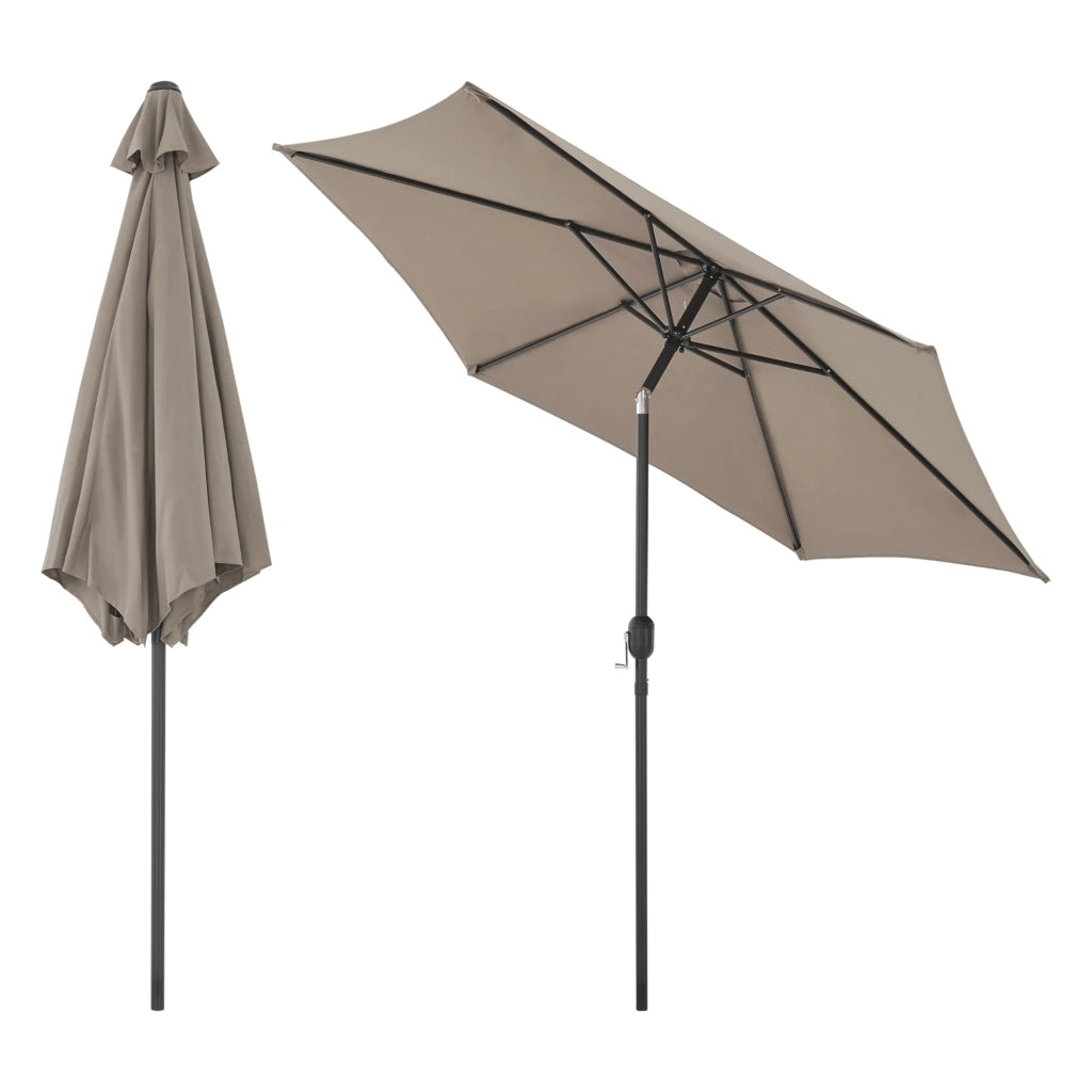 Ombrellone esagonale in poliestere 270 x 235 kaki 03_0008045