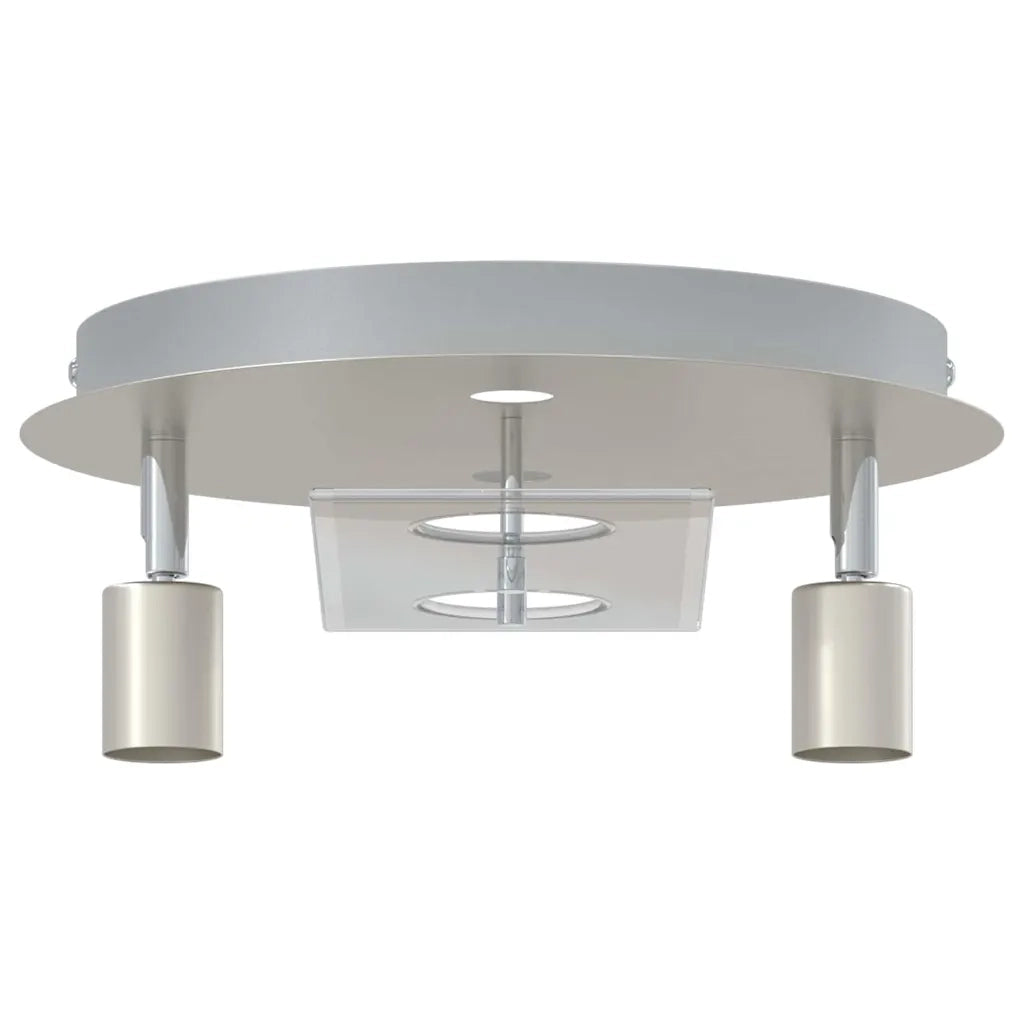 Faretto da soffitto Nichel 29 x 29 x 11 cm Acciaio e vetro 4108221